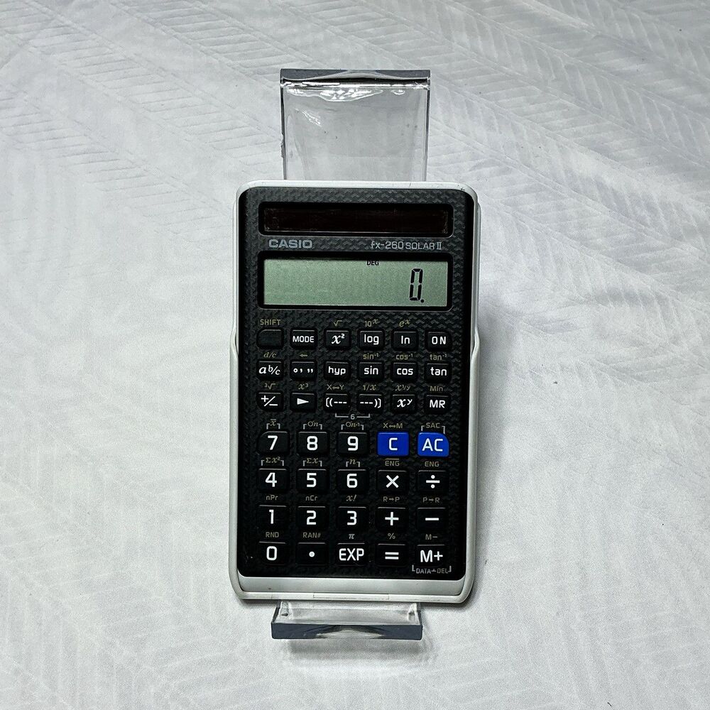 Casio fx-260 SOLAR II Scientific Handheld Calculator, Solar Power, LCD Display